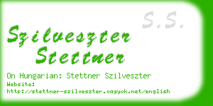 szilveszter stettner business card